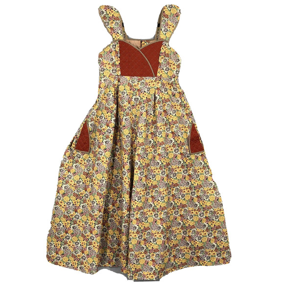 Hippie Dresses & Skirts - Vintage Anna Belinda Womens Dress Boho Hippie Cottage Brown Small S